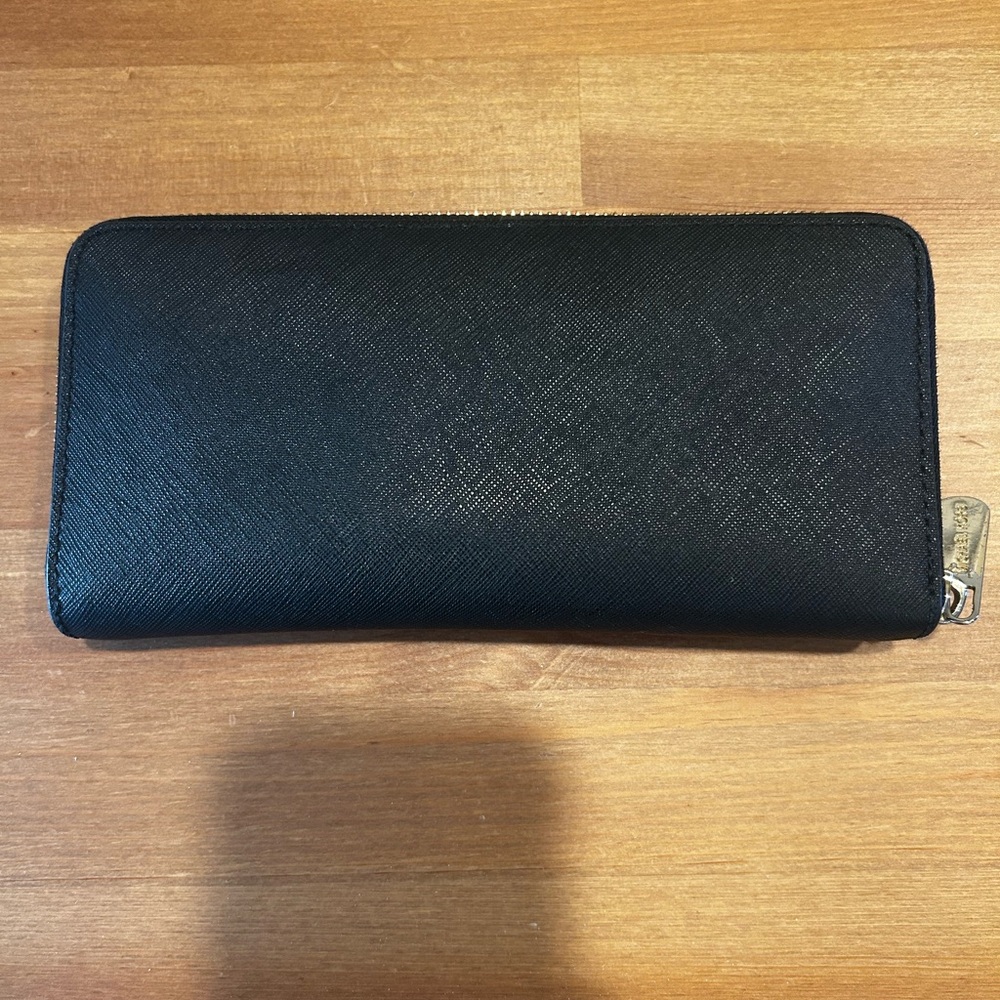 Michael Kors Black Zip-Around Wallet - Picture 6 of 7